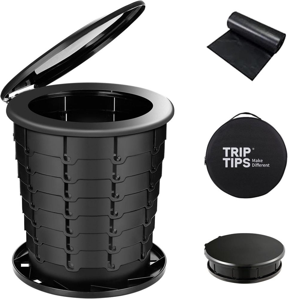 Multi-Functional Camping Toilet with Cover Design