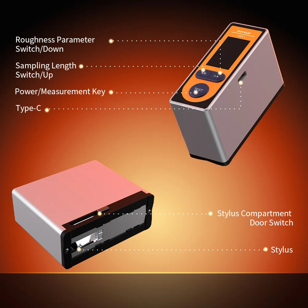 Portable Surface Roughness Tester High Precision Metal IPS TFT 500 Data Storage