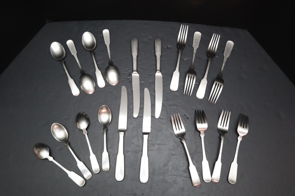 20 Pc Towle HAMMERSMITH Germany Stainless Flatware Hammered Glossy SVC for 4