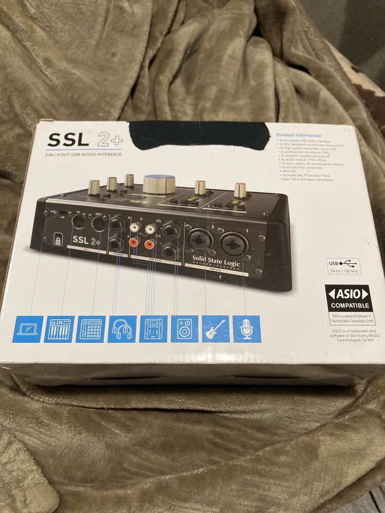 SSL 2+ audio interface Solid State Logic USB Audio Interface/Cables/ 2 IN 4 out