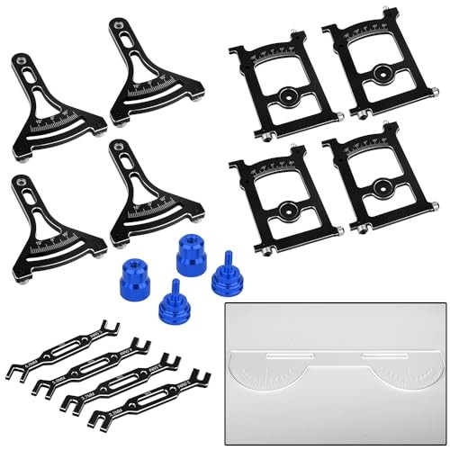 Multi-Functional 1/10 RC On Road Cars Alignment Tool - Camber, Toe, Slip Angle