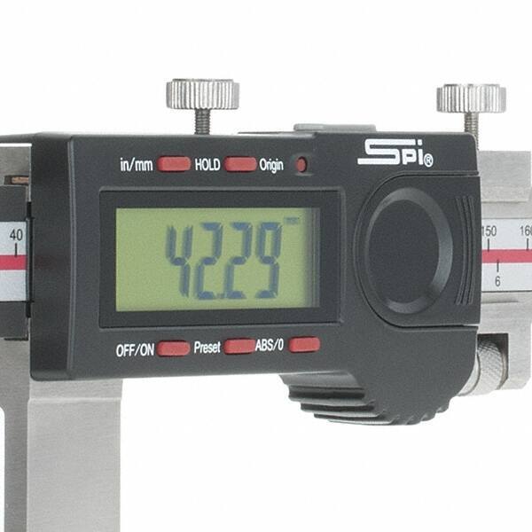 SPI Calibrated ABS Digital Caliper: SPC/USB Data Output, 0-24" (0-600mm) Range
