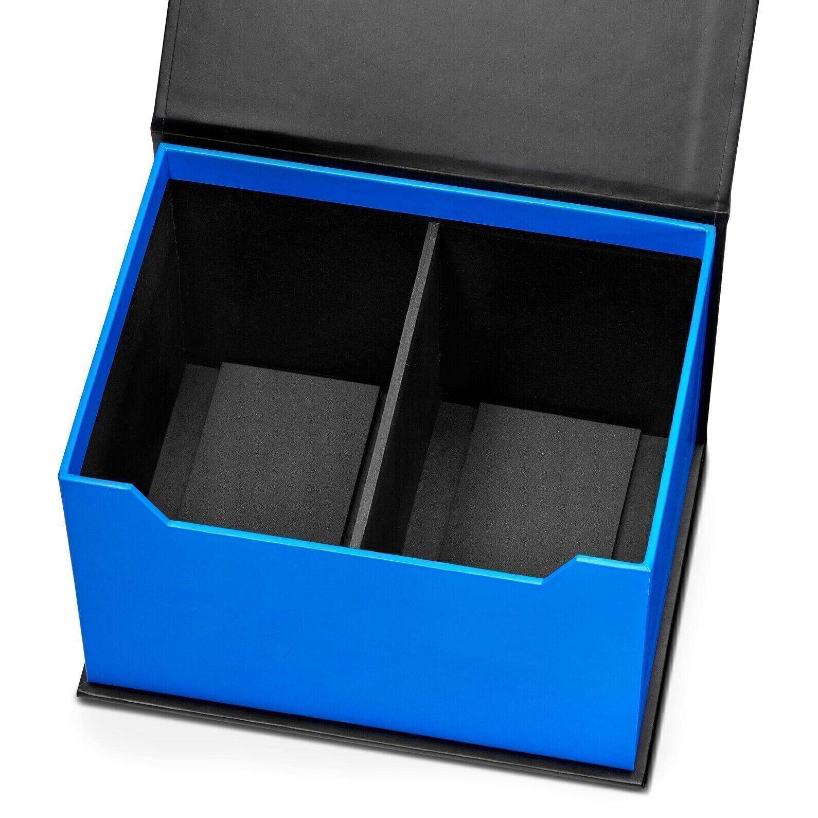 Toploader Trading Card Storage Case | 2 Row Magnetic Flip Box w/ Divider Holders