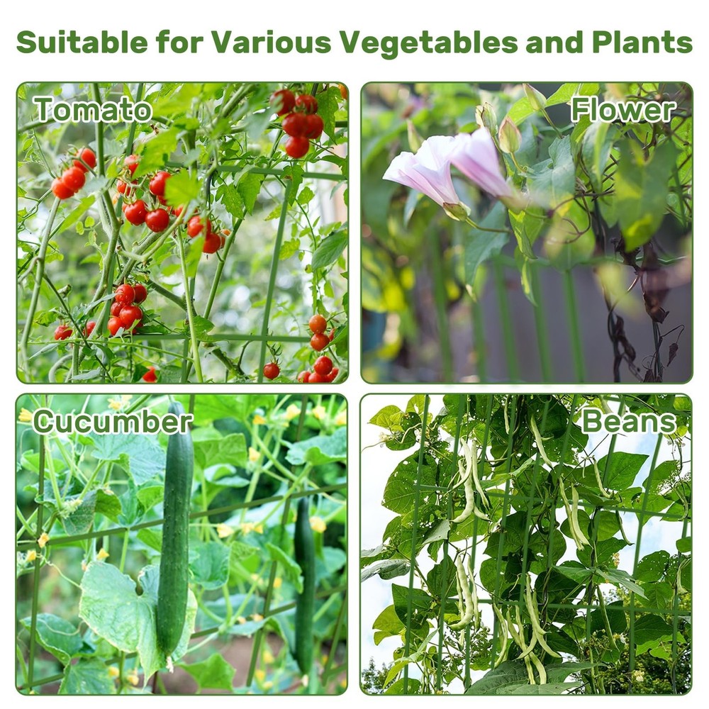 DOEWORKS Cucumber Trellis, 48" High Foldable A Frame Garden Trellis, 2 Pack, ...