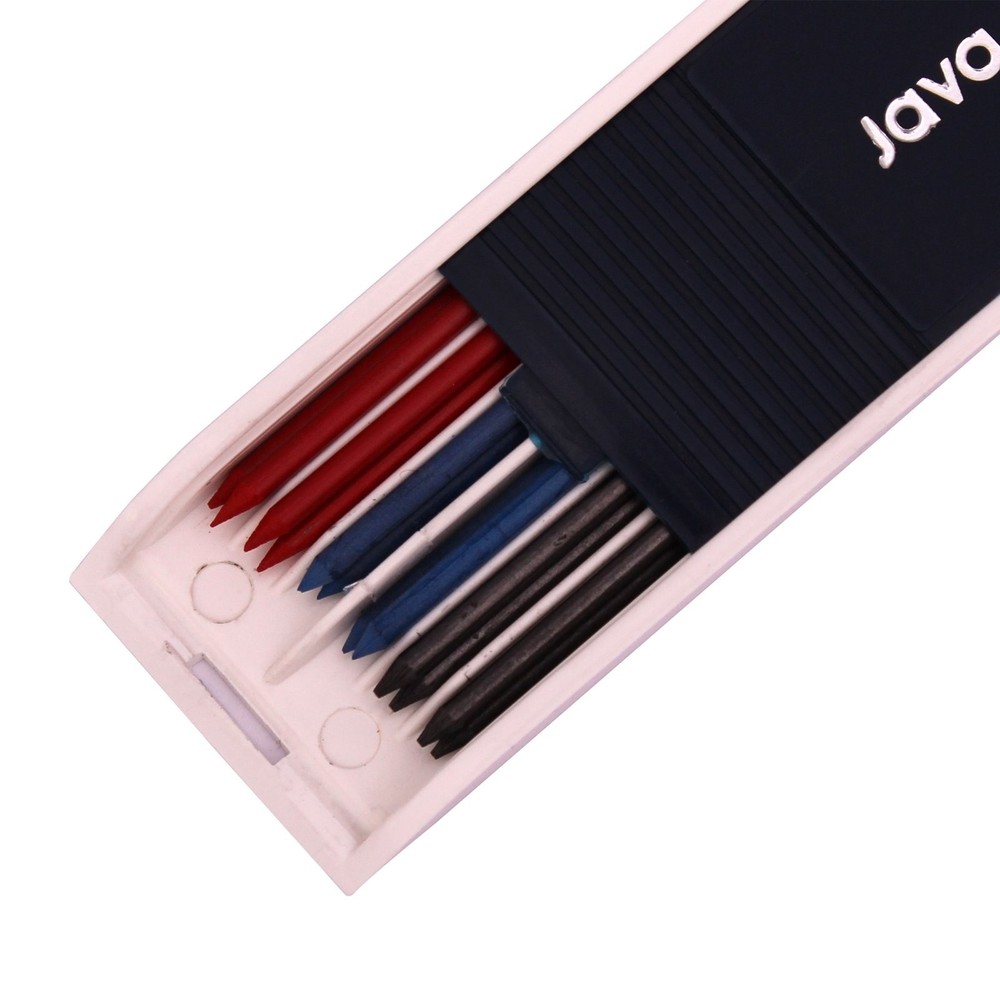 3 PCS Java Pen 2.0 mm Lead Holder Pen Mechanical Pencil for Draft Drawing