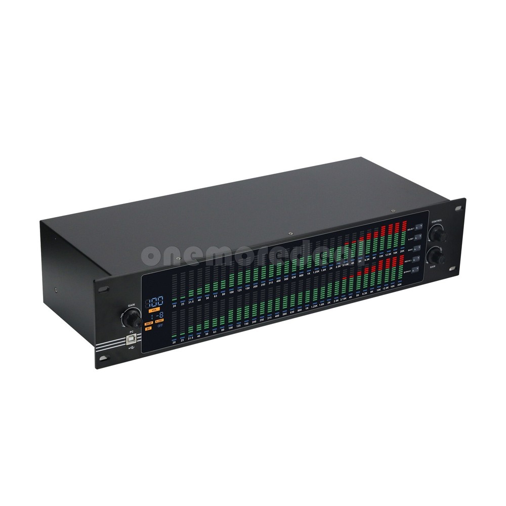 EQ-323 2U Dual 31-band Professional Graphic Equalizer Spectrum Digital Equalizer