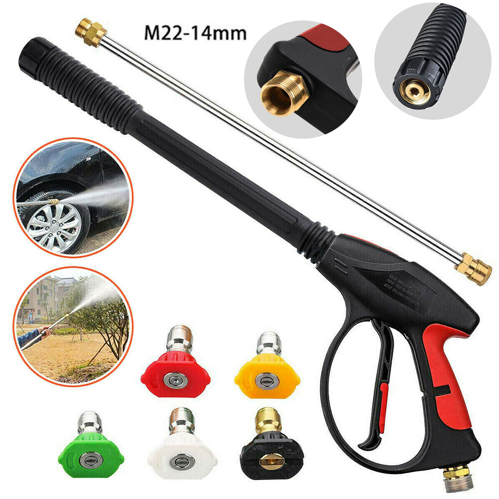 High Pressure 4000PSI Car Power Washer Gun Spray Wand Lance Nozzle Hose Kit M22