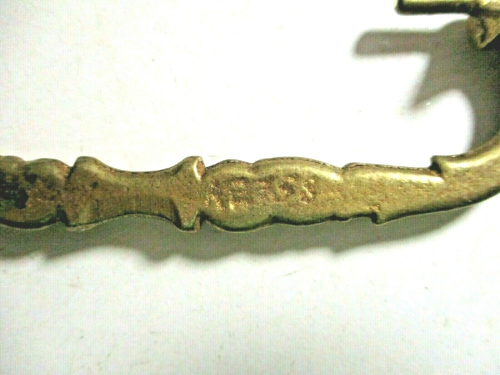 Bail Handle A2758 For Drop Pull Repair Solid Bright Brass 3" Centers Antique