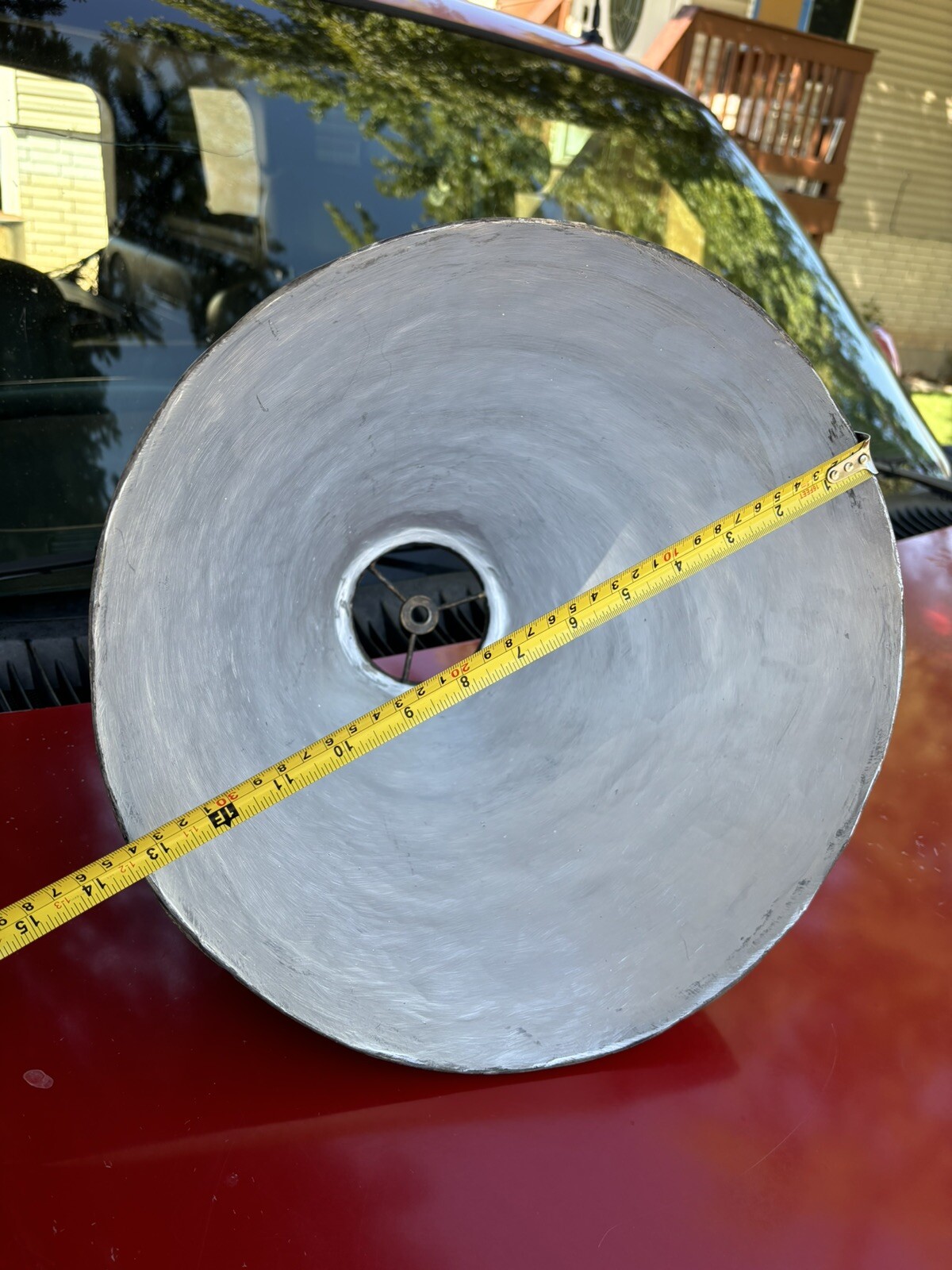 Rare UNIQUE Vintage Ceramic Clay ceramic Lamp Shade Heavy Brown Pottery Tribal