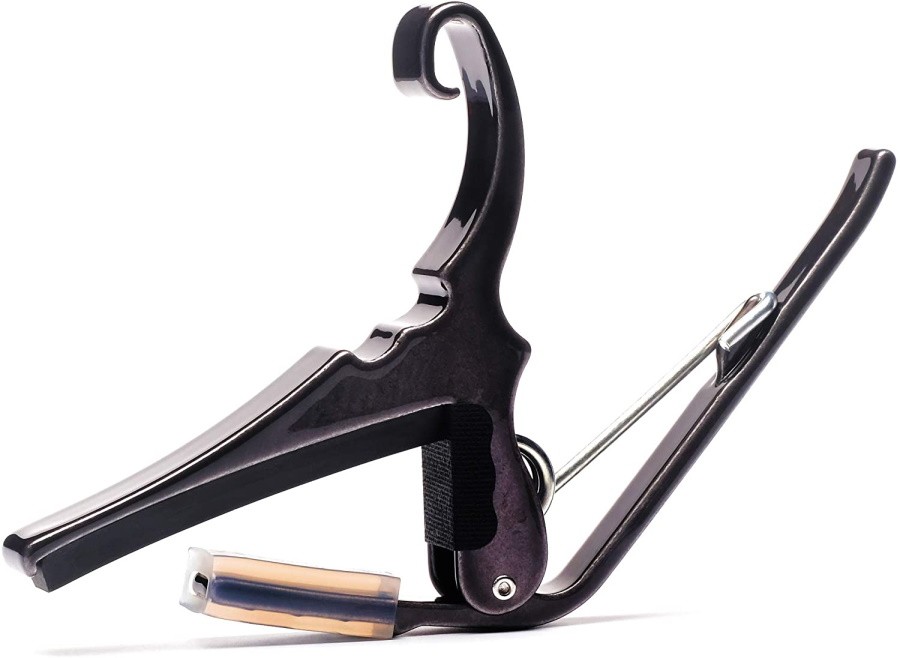 Kyser 6-String Capo Quick-Change 6-string Acoustic Capo - Black Chrome, New!