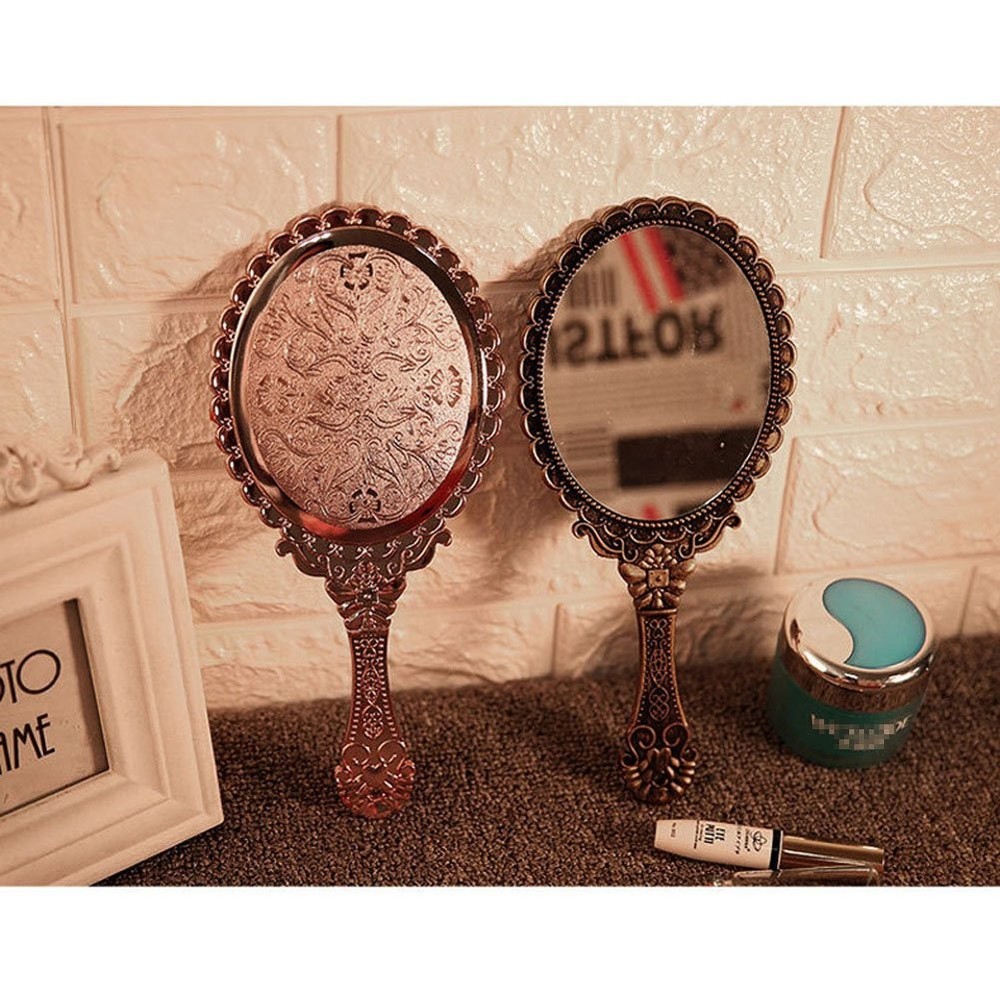 Handheld Mirror, Hand Held Mirror with Handle, Small Travel Packet Compact Mi...