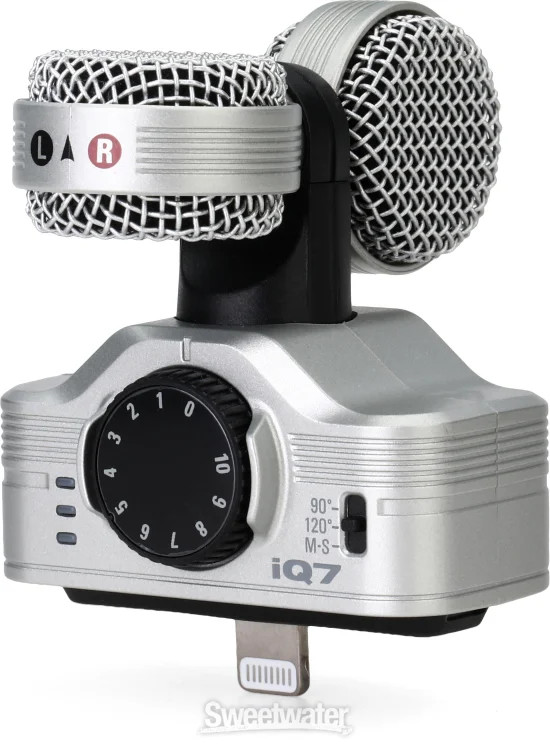 Zoom iQ7 Rotating Mid-Side Stereo Microphone for iOS
