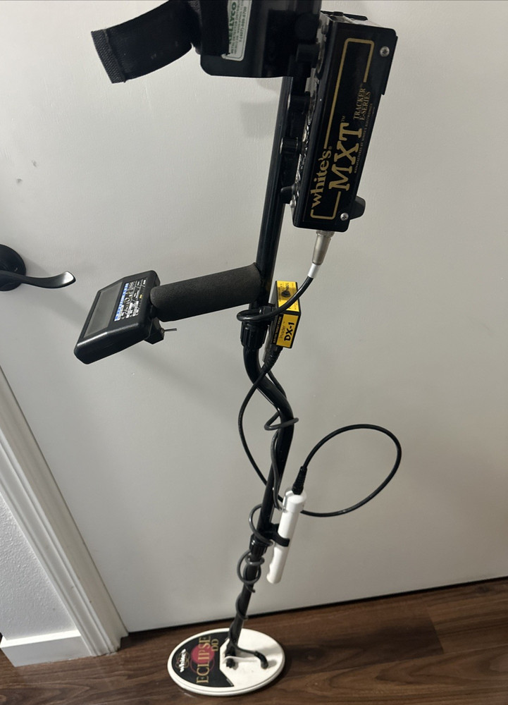 White's MXT E Tracker Metal Detector w Sunray DX-1 Probe & Eclipse DD Coil