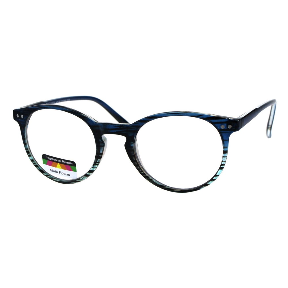 Multi Focus Progressive Reading Glasses 3 Powers in 1 Reader Round Keyhole