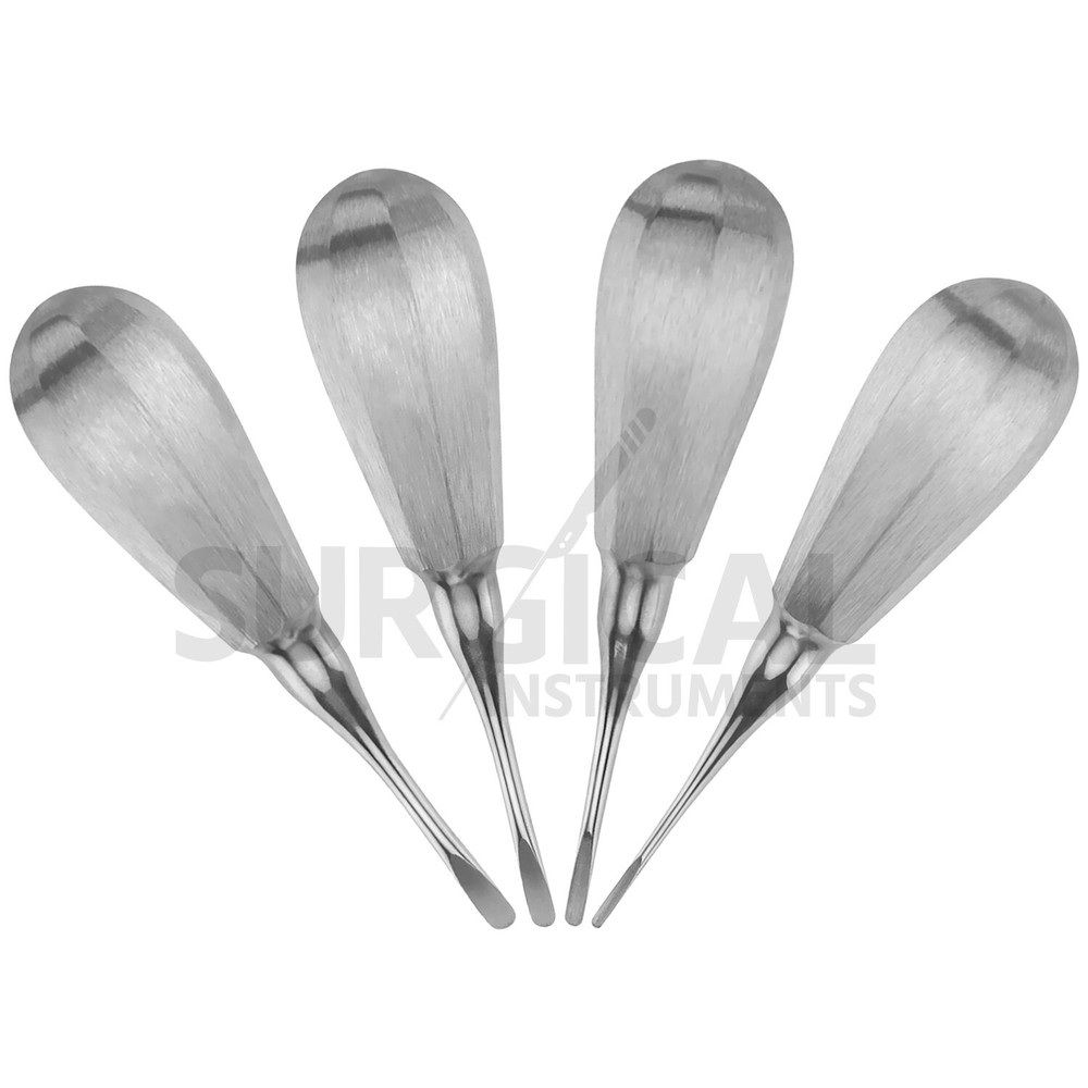 4 Pcs Luxating Straight Elevators Set Dental Instruments Stainless German Grade