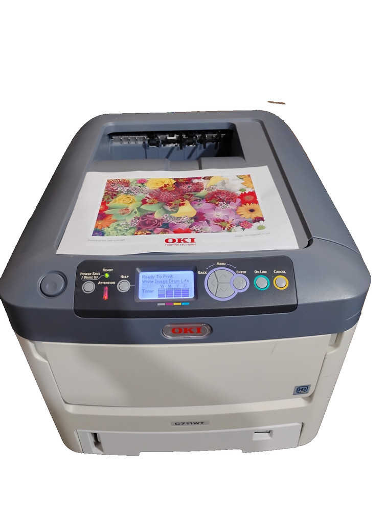 OKI C711WT Digital White Toner Transfer Printer T Shirt