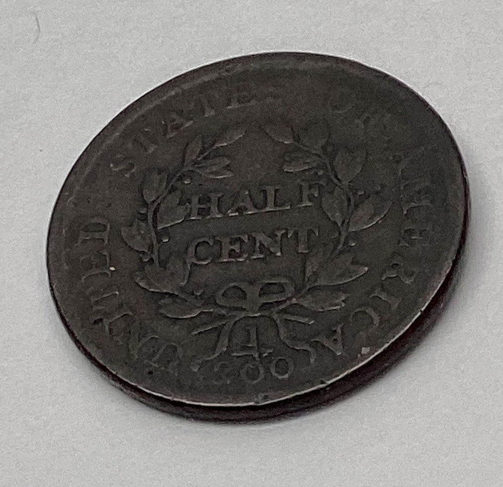 1804 Half Cent Crosslet 4 With Stems