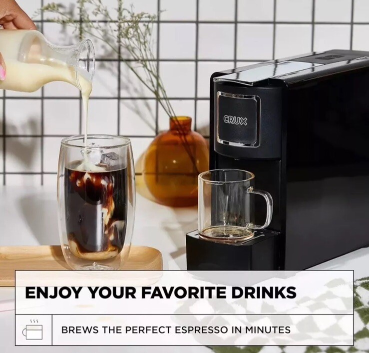 Crux Espresso Coffe Maker For Nespresso Pods, Programmable Espresso Coffee