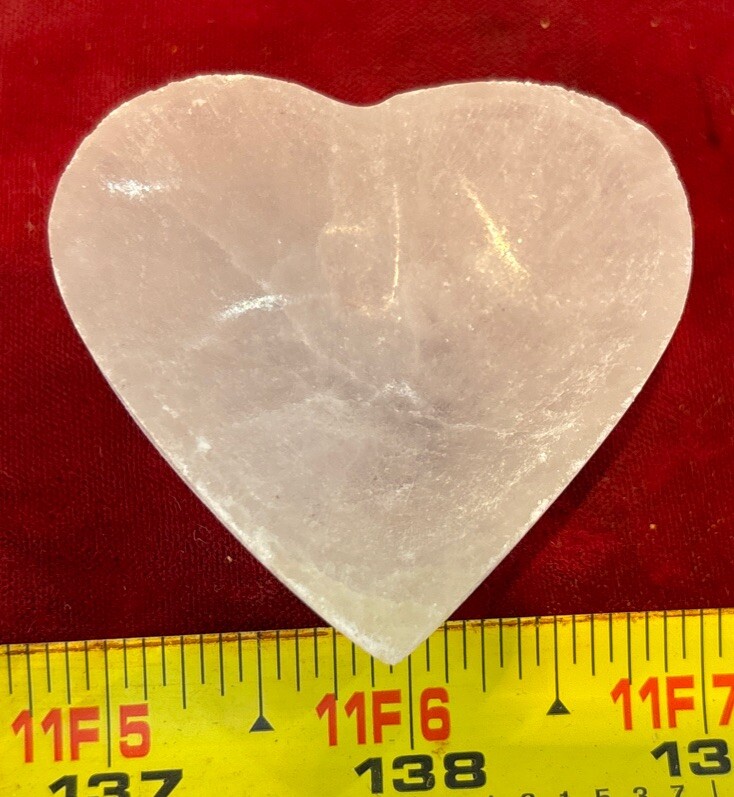 2” Selenite Bowl Heart Shape