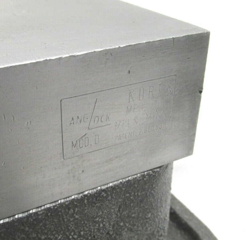 KURT ANGLOCK 6" MILLING MACHINE VISE w/ JAWS & HANDLE - #D60