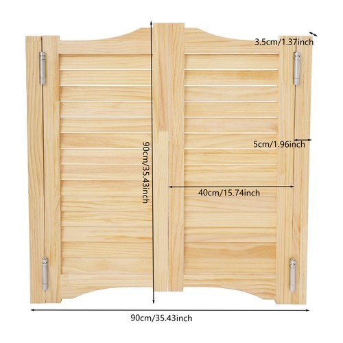 Cafe Swinging Door Solid Wood Saloon Doors with Hinges Porch Entrance Partition