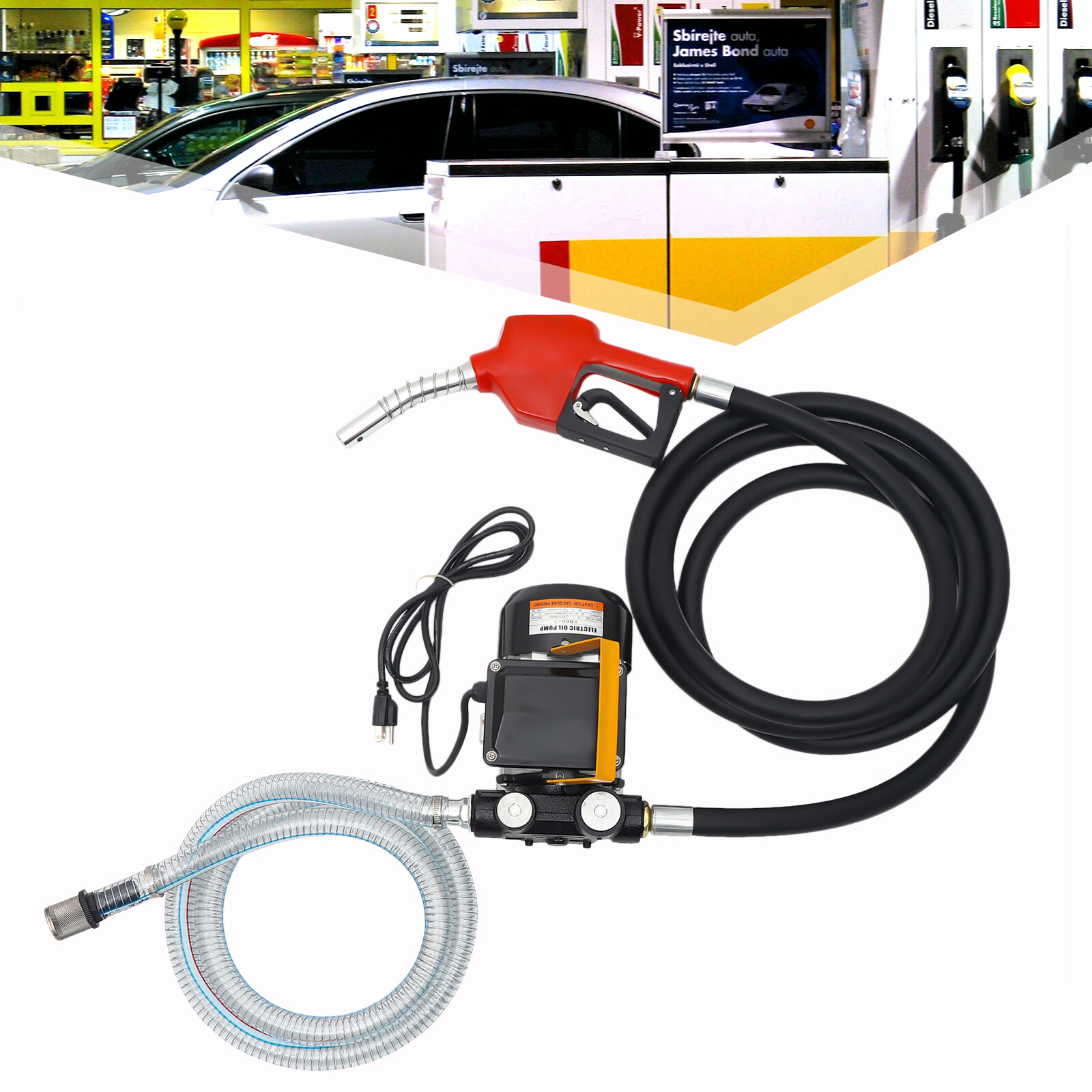 Electric Oil Fuel Diesel Transfer Pump&Fuel Filter 550W Self-Priming Diesel Pump