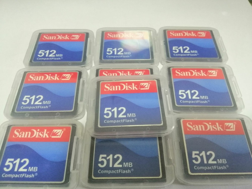 10PCS 512MB SanDisk CompactFlash CF Memory Card 512MB SDCFJ/SDCFB