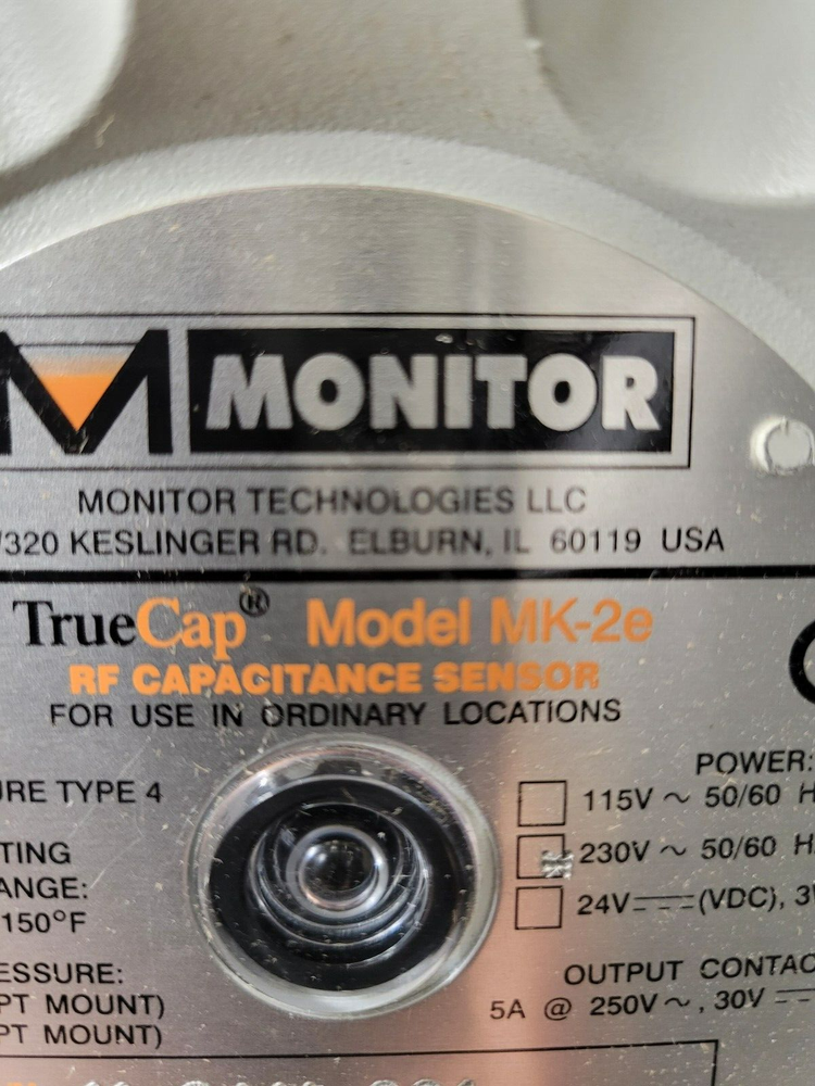 TRUE CAP MODEL MK-2e CAPACITANCE LEVEL SENSOR