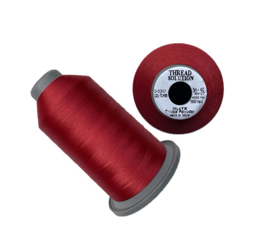 THREAD SOLUTION GLITZ Trilobal Polyester Embroidery Thread 40 Wt 5500 Yd 2 Pack