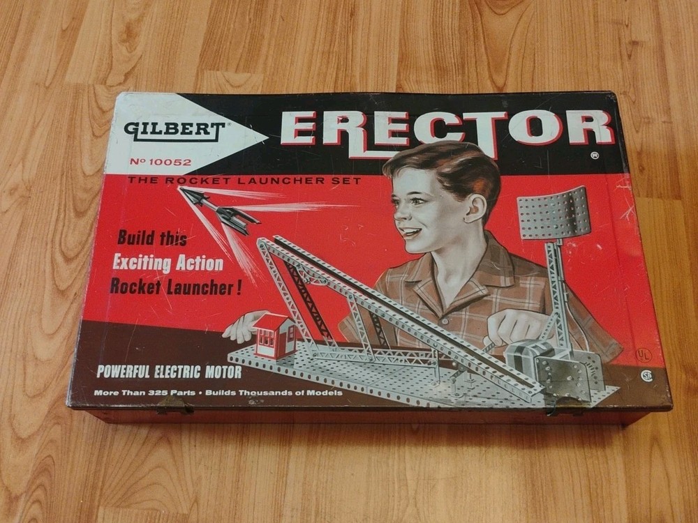 Gilbert Erector Rocket Launcher Set No. 10052 Empty Case
