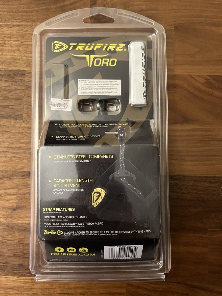 Trufire Toro Buckle Wrist Strap Archery Compound Bow caliper Release adjustable