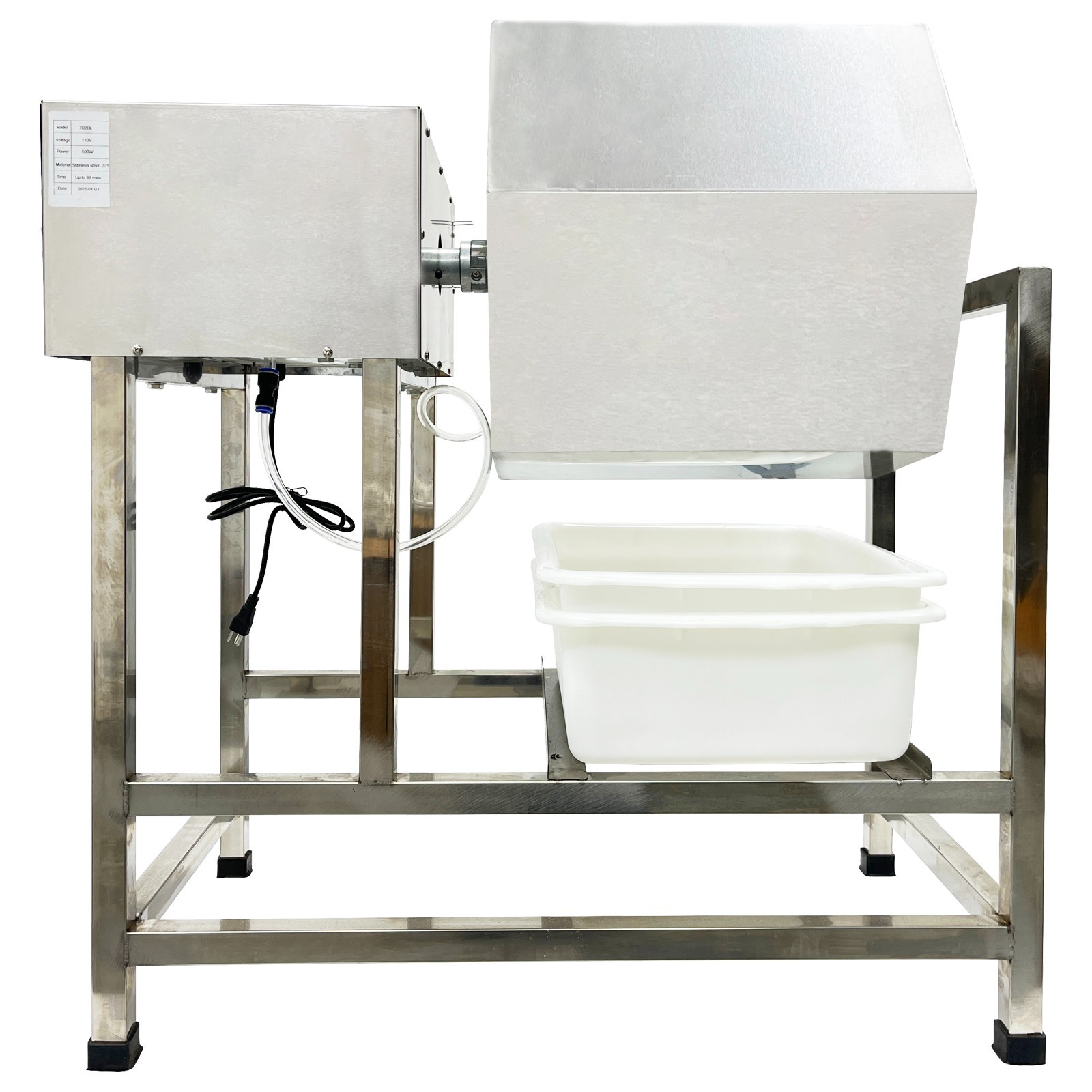 1 PC Fully Automatic Vacuum Pump Meat Tumbler Marinator Hexagonal Max 82 lbs