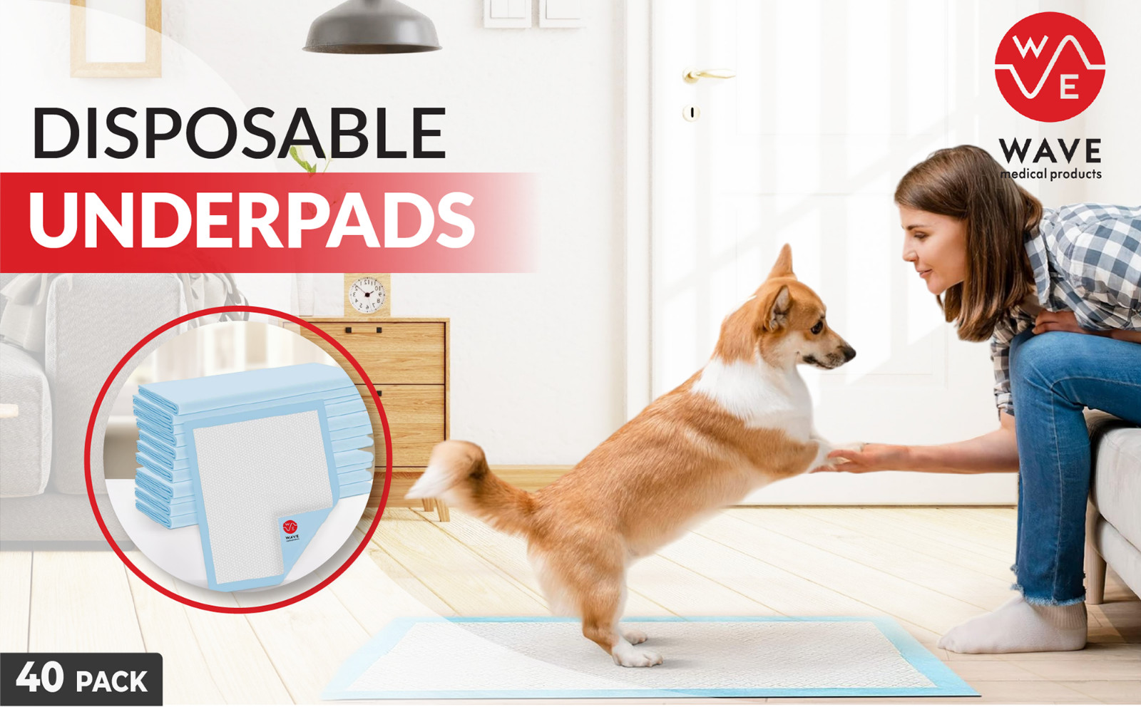 300 Disposable Pads Chux Absorbant Puppy Dog Pee Training Underpad 23"x36"