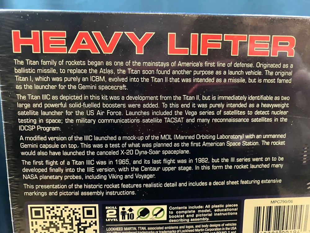 MPC Titan IIIC, new in shrinkwrap, flyable with modifications (not Estes)