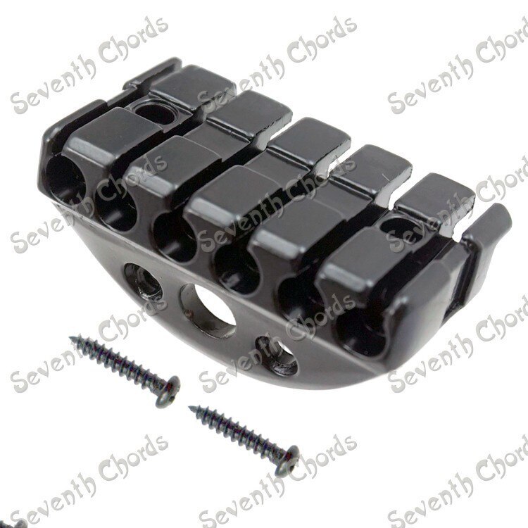 6 String Saddle Headless Guitar Bridge Tailpiece Worm Involved String Device