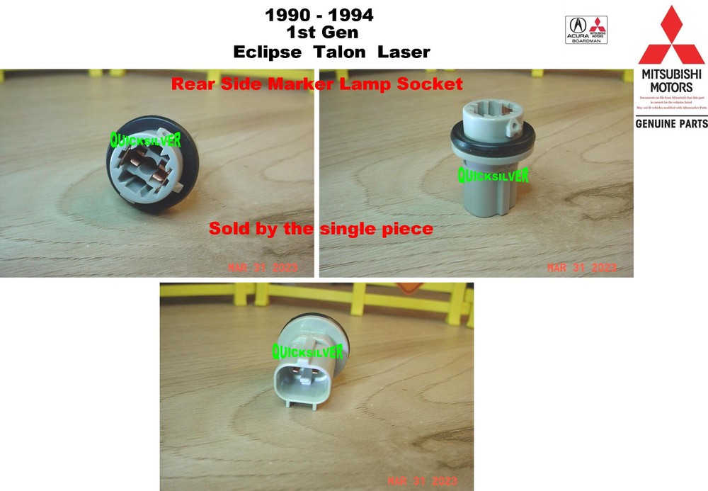 1990 1994 Eclipse Talon Laser Rear Side Marker Lamp Socket OE NEW