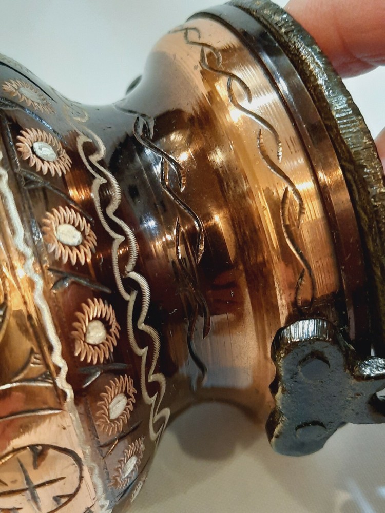 Metal Work Kettle With Handle Middle Eastern Style