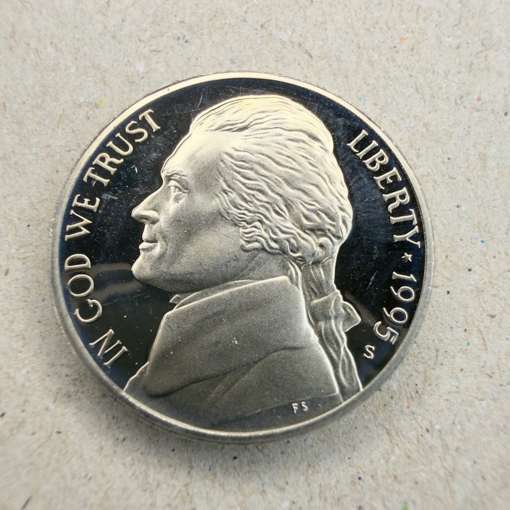 1995-S Jefferson *PROOF* Nickel Five Cent 5C