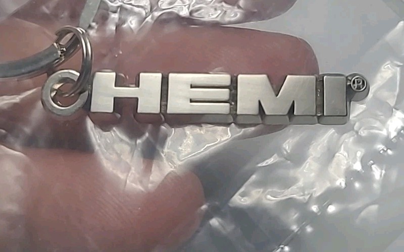 Hemi Silver Metallic Keychain