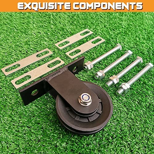 LAT Pulldown Machine Attachment - Dual Pulley System for Home Gym Power Rack