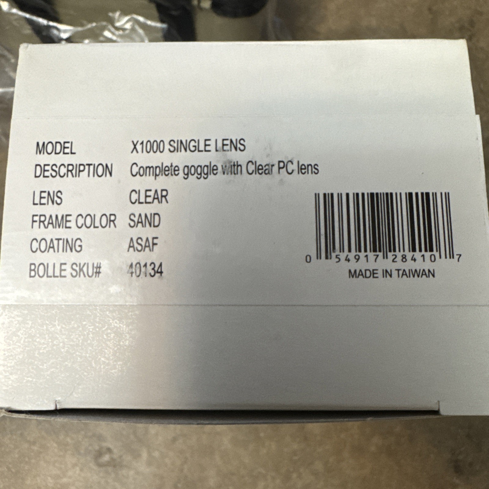 Bolle X1000 Tactical Goggles Anti-Fog & Anti-Scratch Ballistic Lens