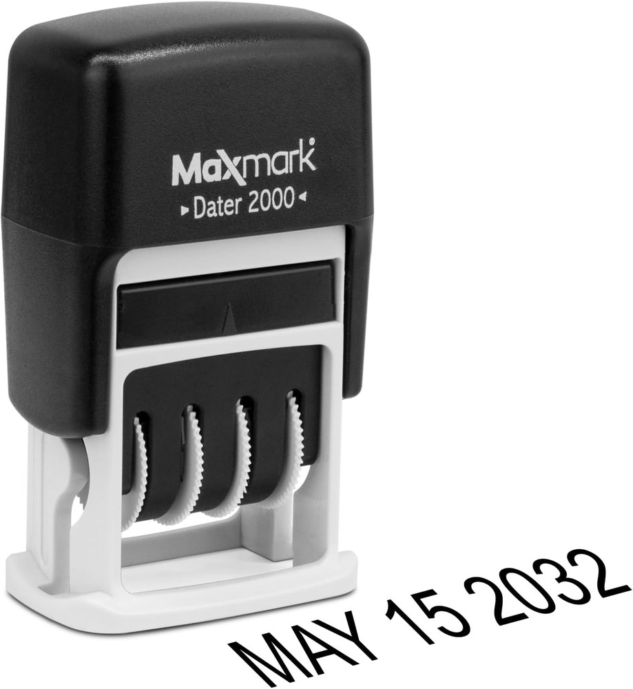 Maxmark 2000 Dater Self Inking Date Stamp - Black