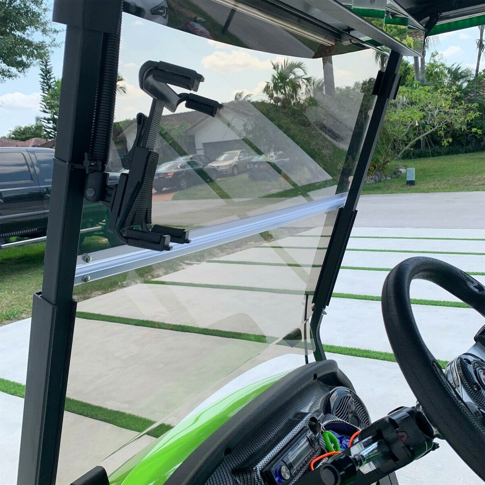 Tinted Fold Down Golf Cart Windshield Windscreen For Club Car Precedent 04-UP 21