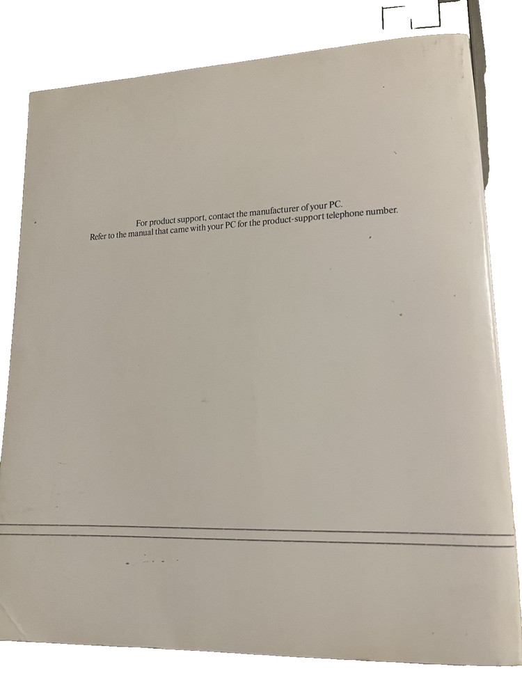 Microsoft Windows For Workgroups MS-DOS Book only