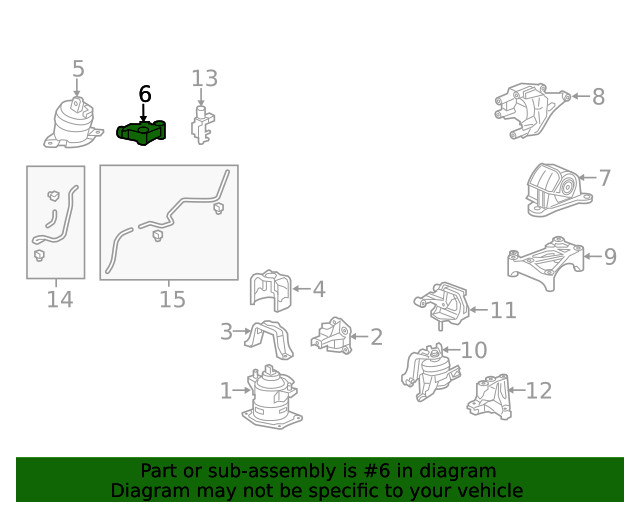 Genuine Honda Engine Mount Bracket 50620-T2G-A01