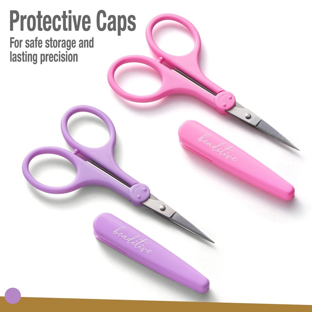 High Precision Detail Scissors Set (2-Pc) Sharp, Fine Tips | Paper Cutting, S...