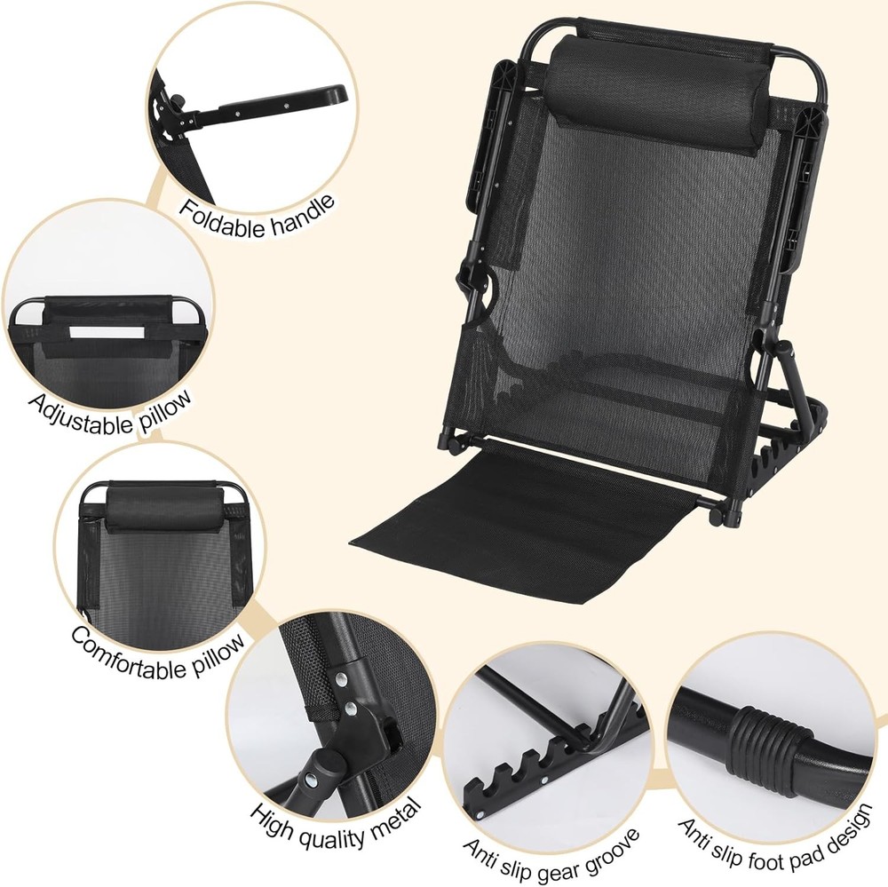 Adjustable Lifting Bed Backrest with Armrest Large Folding Bed Rest Sitting up