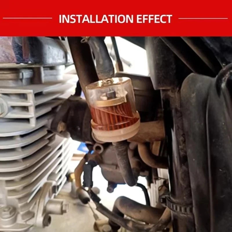 10pcs 1/4" Motorcycle Inline Gas Fuel Filter for Dirt Bike ATV UTV Snowmobile