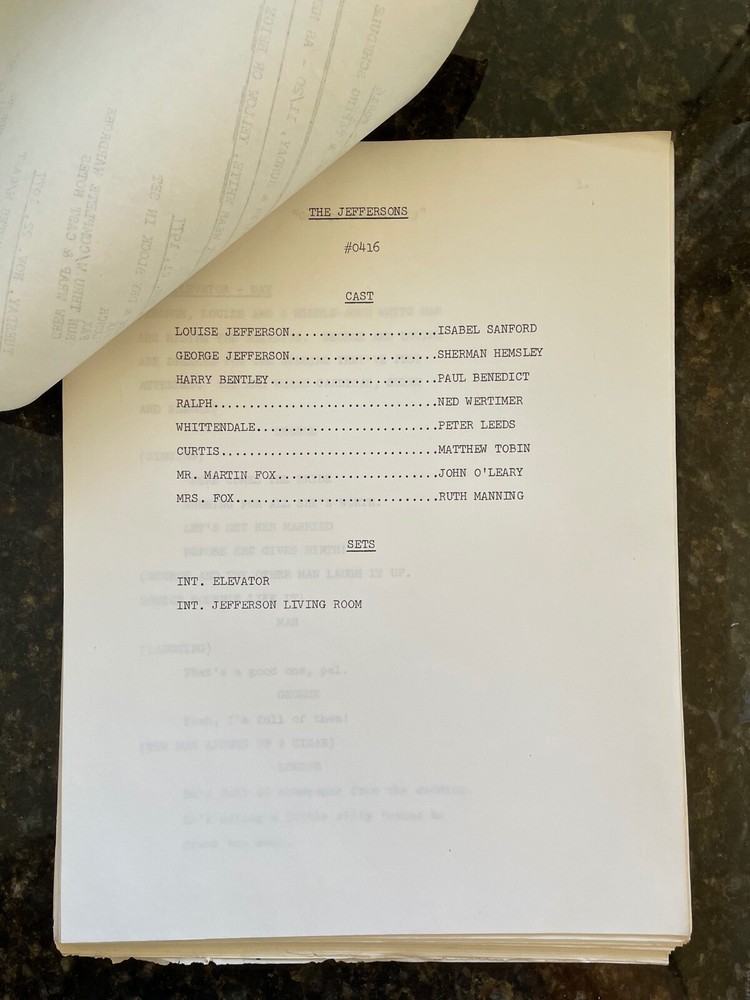 The Jefferson's Original TV Script - "George and Whitty"
