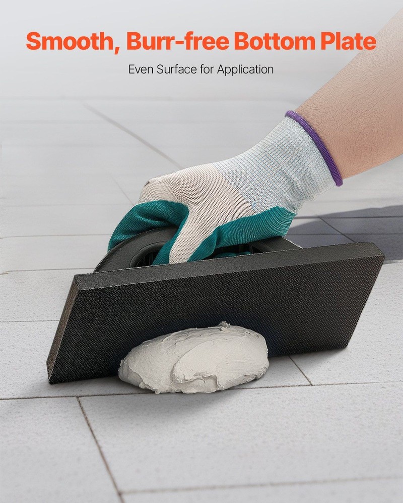 Precision Rubber Grout Float with Ergonomic D-Grip and Sturdy Aluminum Support